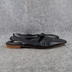 Partners Shoes Womens 8.5 Slingback Flats Fashion Comfort Vintage Leather Black
